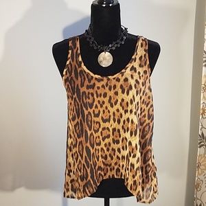 Animal print tank top